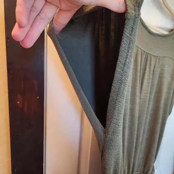 GAP Women's Olive Green Jumpsuit with Belt, Size Large Tall - Picture 7 of 9